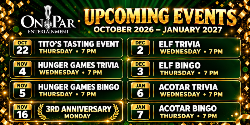 On Par Entertainment upcoming events
